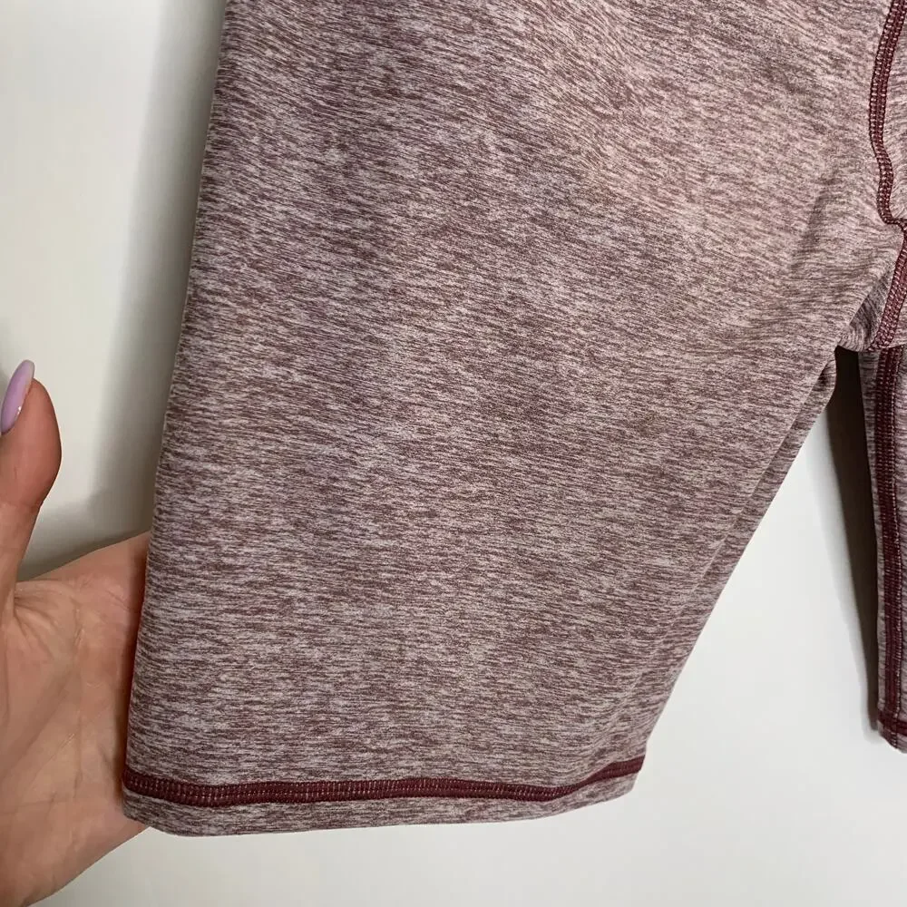 Alo Yoga High Waisted Mauve Alosoft Flow Bike Shorts Womens Small